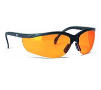 Walker's Sport High-Grade Polycarbonate Lenses Half Frame Soft Rubber Nose Piece Adjustable Safety Shooting Glasses, Amber