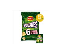 Walkers Squares - Cheese & Onion (6x25g) - Pack of 2