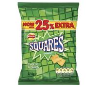 Walkers Squares – Cheese & Onion Flavour – 32 x 27.5g
