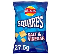 Walkers Squares Salt & Vinegar Snacks Crisps 27.5g pack of 32