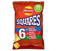 Walkers Squares Variety Multipack Snacks Crisps 6x22g