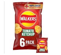 Walkers Tomato Ketchup Multipack Crisps 6 X 25 G (Case Of 18)