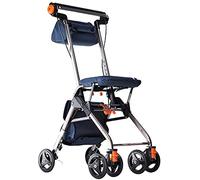 Walkers， tor Walker Elderly Walker Trolley, with Seat, Ultralight Fold Shopping Cart for Seniors Travel, Shopping ()
