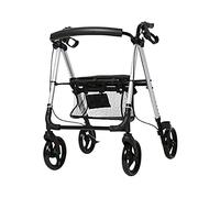 Walkers,tor Walker Mobility Aids Shopping Cart Walker Lightweight Walking Frame Aid Mobility Foldable with Seat and Bag 4 Wheels for Elderly Double The Comfort