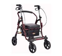 Walkers, Tor Walker Rolling Walker Mobility Aids with 4 Wheels and Large Seat for Seniors, 8 Inch Wheels, Basket and Brakes