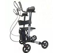 Walkers,Upright Walker, Stand Up Folding,Portable Folding Aluminium with Push-Down Handle Brake for The Elderly