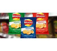 Walkers Variety Box Crisps (Pack of 60) - 24 x Cheese Onion, 24 x Ready Salted, 12 x Salt & Vinegar