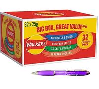 Walkers Variety Crisps contains 4 Different Flavours 32pksx25g By Premier Life Store with a Premier Life Store Pen