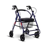 Walkers，Walking Frame Folding tor Portable Walker-Folding Shopping Trolley-tor Walking Aid-Four Wheeled Cart with Padded Seat and Basket for Elderly