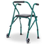 Walkers,Walking Frame,tor Walker with Seat and 2 Wheels,Portable Lightweight Folding Rolling Walker Seniors Step Assist