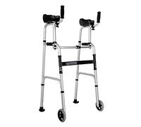 Walkers,Wheelchair Walker,Walking Frames Lightweight Aluminium Walker Folding Adjustable Height with 2 Wheels for Seniors Tors Non-Walking Stick with Hospital