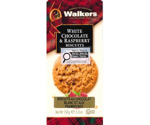 Walkers White Chocolate and Raspberry Biscuits 150g