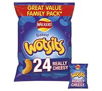 Walkers Wotsits Baked Cheese Flavoured Multipack Snacks Suitable for Vegetarians 24 x 16.5 g