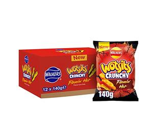 Walkers Wotsits Crunchy Sweet & Spicy Sharing Snacks Crisps 140g
