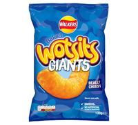 Walkers Wotsits Giants Really Cheesy Vegetarian Baked Snacks 130 g (Pack of 6)
