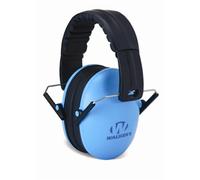 Walker's Youth Childrens Low Profile Lightweight Padded Headband Adjustable Folding Noise-Reducing Hearing Protection Earmuffs Blue Small