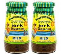 Walkerswood Traditional Jamaican Jerk Seasoning Mild 280g (2-pack) + Uplabel Creations 180ml Food Pot