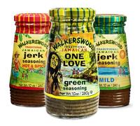Walkerswood Traditional Jamaican Seasoning - all purposse Green, Hot & Spicy and Mild 280g - in a Premier Life Store Box