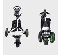 Walkervo 3 Wheel Golf Push Cart Golf Pull Cart Easy Fold/Unfold, Smooth Golf Push Pull Cart, One-Tap Brake, Perfect for Golf Enthusiasts & ProfessionalsWhite,L