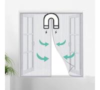 Walkervo Magnetic Window Screen Mesh Self Closing Self-Adhesive Invisible Magnet Window Screening Anti-Insect Bug Mosquito Magnetic Window Curtain Net Mesh Screen Door Curtains for House Windows