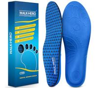 Walkhero Plantar Fasciitis Pain Relief Insoles High Arch Support Orthotic Shoes Inserts, Relieve Flat Feet and Foot Fatigue (Mens 9-9 1/2 | Womens 11-11 1/2, Blue)