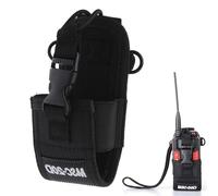 Walkie Talkie Holder - Black Nylon Radio Holster, Adjustable Strap | 4.72x2.56x1.57in 57g | Pouch for Two-Way Radios, Interphone | Nylon Case for Walkie Talkies, Outdoor Accessories