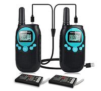 Walkie Talkie Rechargeable Long Range Two Way Radio PMR446 Walky Talky License-Free Walkie Talkies Best Gift for Boys & Girls Hiking Skiing 0.5W 8CH VOX PTT with Li-ion Battery & Privacy Code