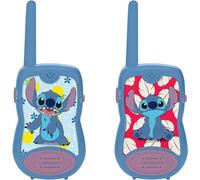 LEXIBOOK, Disney Stitch, Walkie-Talkies 200m, Communication Game for Children, 2 Communication Channels, Belt Clip, Blue/Purple, TW12D