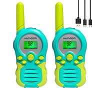 Walkie Talkies Rechargeable for Kids - Boys Girls Electronic Toys Birthday Gifts Two Way Radio with Flashlight Backlit LCD VOX (Chargeable Cyan)