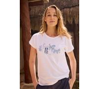 Weird Fish Womens Walkies Organic Graphic T-shirt White 18