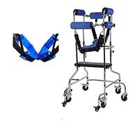 Walking Aid Foldable with Brake Function and Height-Adjustable Double-Squat Under-Supporting Walking e for Elderly and 4 Disability Gliding e Thoughtful