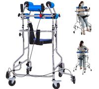 Walking Aid for Cerebral Palsy, Lightweight Aluminium Folding Walking Frame, Portable Rehabilitation Stand Up Frame