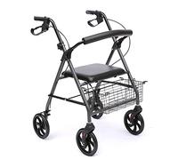 Walking Aid Instruments Aluminum Alloy Walking Walker, Walker Thickened Aluminum Alloy Wheel Foldable Walker Walker for The Elderly NIU Double The Comfort,