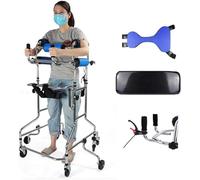 Walking Aid with Brakes Frame Brakes, Assistive Devices for The Disabled, Rehabilitation Training Height and Width Adjustable