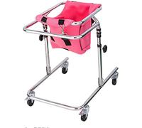 Walking Aids for Child Portable Stand Upright Rollator Walker for Kids Cerebral Palsy Disability Rehabilitation Training Rollator with Height Adjustable Seat