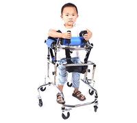 Walking Aids for Disabled People, Portable Stand Upright Walker for Kids Cerebral Palsy Disability Rehabilitation Training Lightweight Aluminium Rollator with Height Adjustable Seat