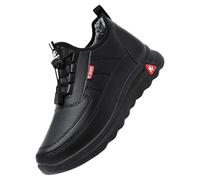 Walking Ankle Boots For Women Uk Lace Up， Waterproof Wool Lined Leather Orthopaedic Snow Boots，Womens Platform Winter Snowshoes，Cold-Resistant Walking Shoes For Middle Age And Elderly