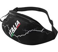 Walking Bag Italian Italy Italia Flag, Waist Fanny Pack Foldable Running Waist Pack Lightweight Waistpacks for Workout Outdoors Work