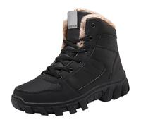 Walking Boots Mens Work Boots Protection & Smart Steel Toe Cap Boots Safety Boots High Top Combat Boots Plush Fleece Winter Boots Men Thermal Snow Boots Mens Non Slip Lace Up Warm & Comfy