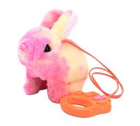 Walking Bunny Toy - 6.3 Inch Electric Plush Rabbit | Crystal Yarn Interactive Pet - 133g Soft Animated Animal With Electronic Drawstring, Perfect To Create An Immersive Play Experience