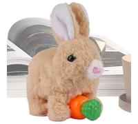 Walking Bunny Toys, Interactive Educational Robot, Plush Pet Rabbit, Twitching Mouth Animation, Cute Stuffed Animal, Fun Learning Companion, Soft Play Friend for Kids Boys Girls Children