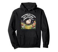 Walking by Faith But Tripping Constantly Little Lamb Flowers Pullover Hoodie