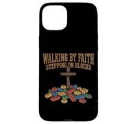 Walking By Faith Stepping On Blocks Christian Mom Case for iPhone 15 Plus