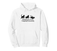 Walking by Faith Tripping Constantly Cat Pullover Hoodie
