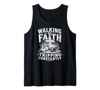 Walking By Faith Tripping Constantly Christian Tank Top