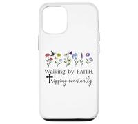 Walking By Faith Tripping Constantly Jesus Cross Christian Case for iPhone 12/12 Pro