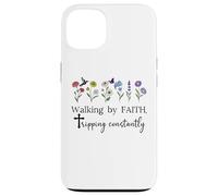 Walking By Faith Tripping Constantly Jesus Cross Christian Case for iPhone 13