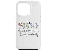 Walking By Faith Tripping Constantly Jesus Cross Christian Case for iPhone 13 Pro