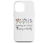 Walking By Faith Tripping Constantly Jesus Cross Christian Case for iPhone 13 Pro Max