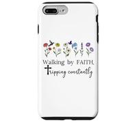 Walking By Faith Tripping Constantly Jesus Cross Christian Case for iPhone 7 Plus/8 Plus